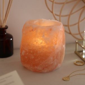 Handmade Pink Himalayan Salt Candle Holder